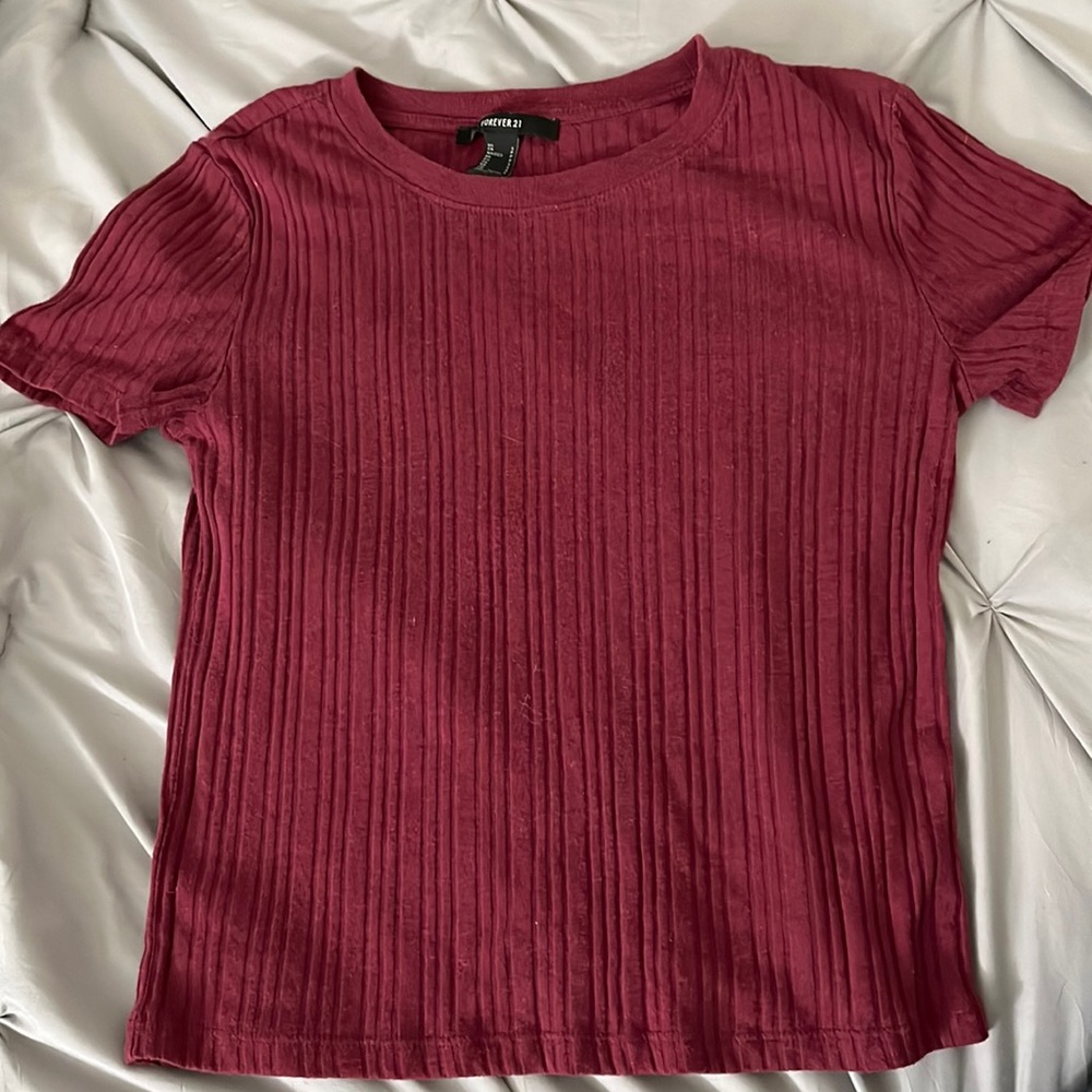 Maroon forever 21 crop top
